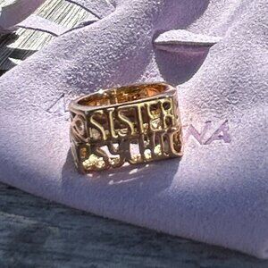 Size Small Psychic Sister Ring Pair Gold from MeandZena